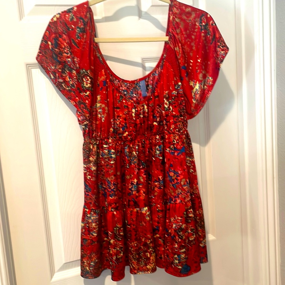 Free People silky peasant top